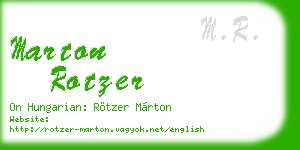 marton rotzer business card