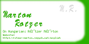 marton rotzer business card